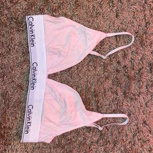 Calvin Klein Light Pink Triangle Bralette
